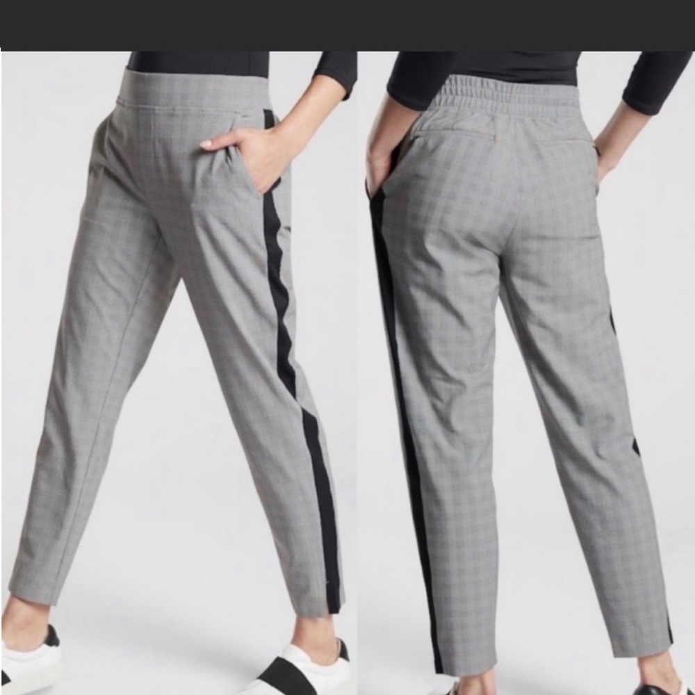 Athleta Brooklyn Ankle Plaid pants size 10 Tall - Picture 1 of 6